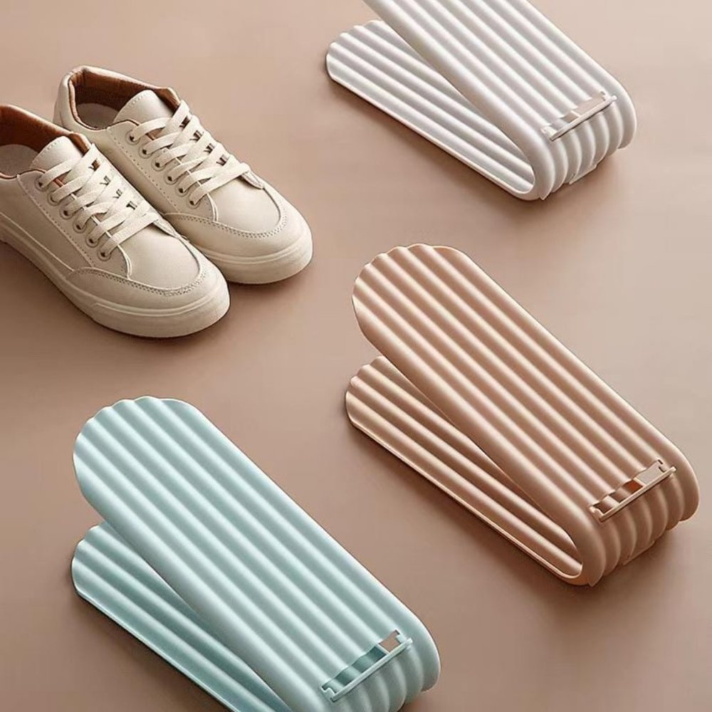 Rack Shoe Rack 2pcs Shoes Slot Space Storage Organizer, Shoe Home Slots Rack